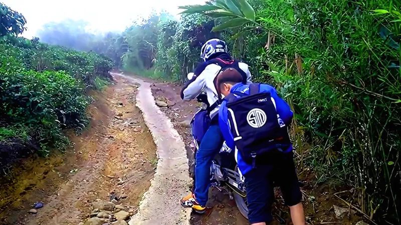 Đường đi đến chùa Linh Quy Pháp Ấn