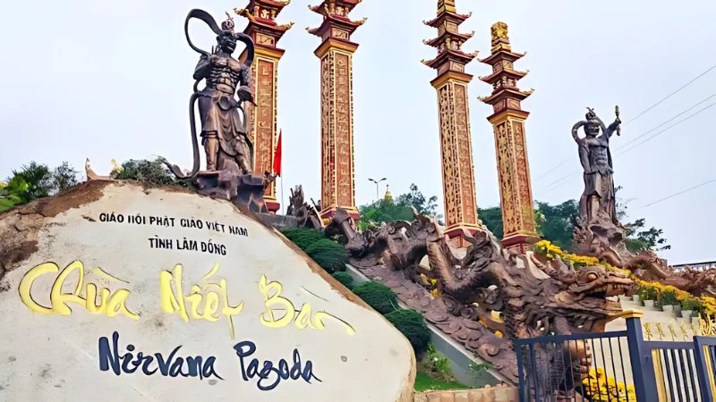 Chùa Niết Bàn ngụ tại xã Lộc Thành