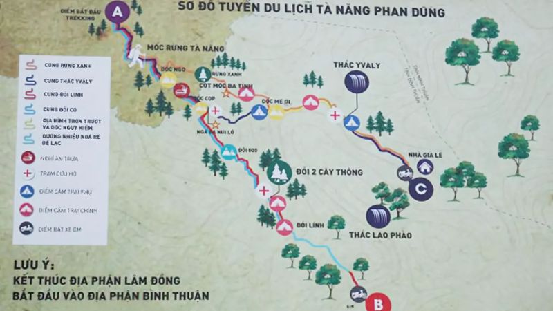 Sơ đồ du lịch Tà Năng Phan Dũng 