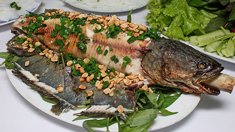 Cá lóc nướng trui