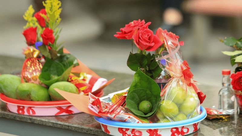 Lễ vật đi chùa Tam Chúc