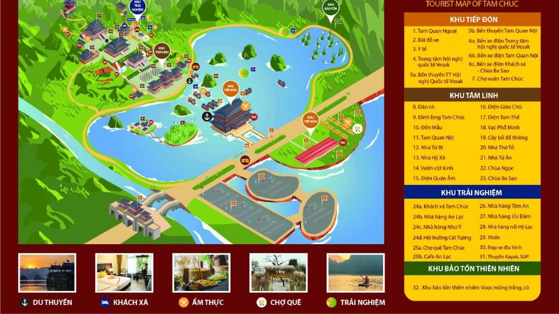 Bản đồ chùa Tam Chúc