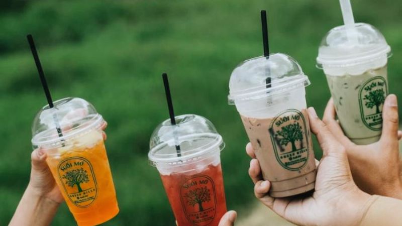 Đồ uống tại quán cafe Vườn Địa Đàng