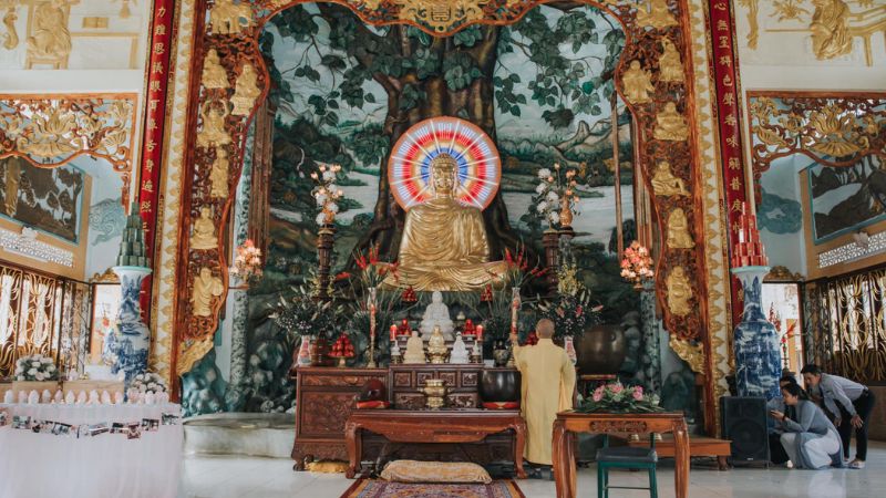 Chánh điện chùa Phước Huệ