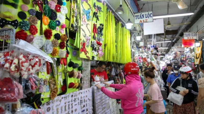 Gian hàng tại chợ Đại Quang Minh 