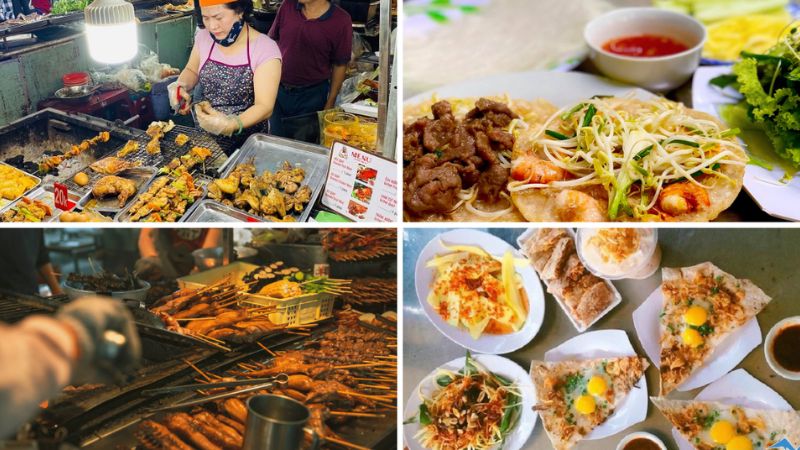 Ẩm thực tại chợ đêm Lê Duẩn