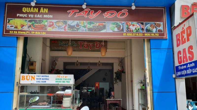 Quán bánh xèo Tây Đô gần Bờ Hồ Bảo Lộc