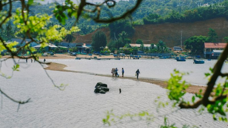 Du khách di chuyển đến đảo