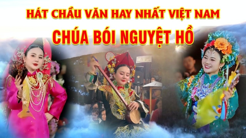Hát văn là loại hình nghệ thuật hát thờ dùng để ca ngợi công đức, sự linh thiêng và vẻ đẹp của bà Chúa Bói