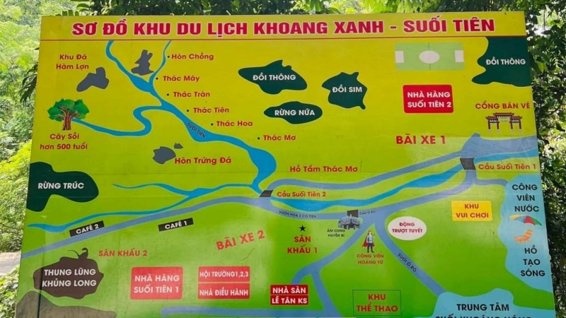 Sơ đồ du lịch Khoang Xanh Suối Tiên