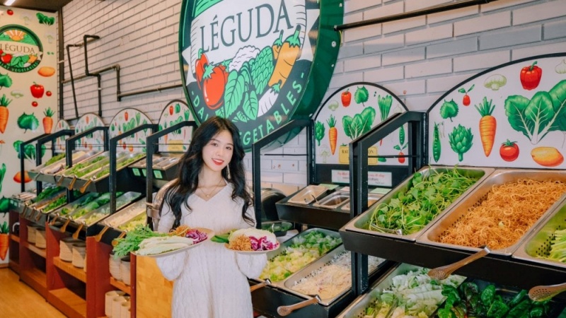 Nhà hàng Léguda Buffet Rau Đà Lạt nổi tiếng với tiệc buffet lẩu rau không giới hạn