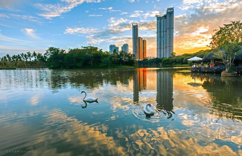 Công viên Hồ Thiên Nga là công viên sinh thái lớn nhất tại khu đô thị Ecopark