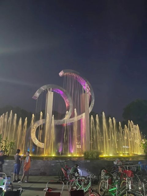 Đài phun nước Thành phố mới Bình Dương mở cửa tự do 24/24 tất cả các ngày trong tuần