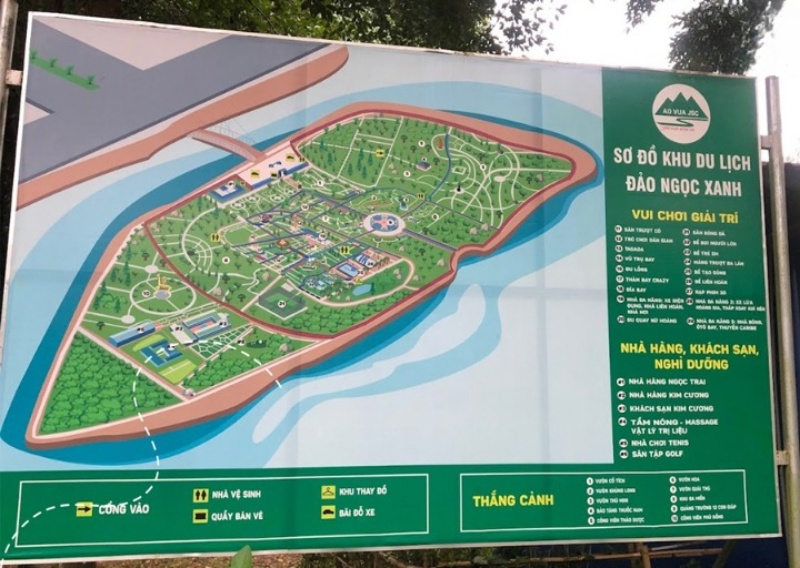 Sơ đồ khu du lịch Đảo Ngọc Xanh