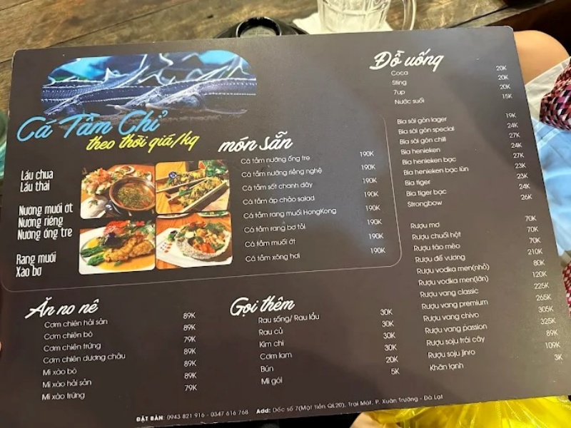 Menu tại Thung Lũng Đ&egrave;n Coffee - BBQ