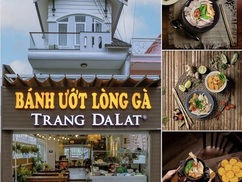 Bánh ướt lòng gà Trang là một trong những quán bánh ướt lòng gà đầu tiên và nổi tiếng nhất tại Đà Lạt với công thức gia truyền hơn 3 đời
