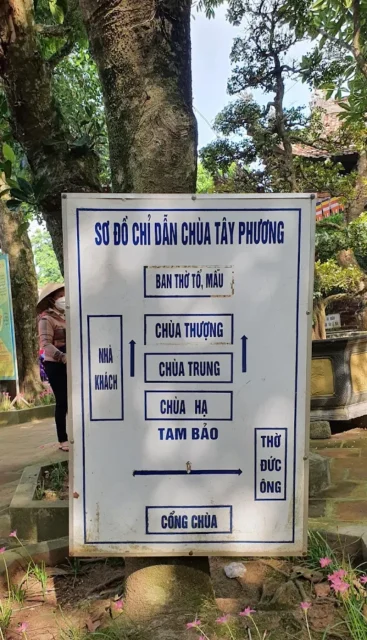 Chùa Tây Phương - Di tích quốc gia đặc biệt của Hà Nội 3 Sơ đồ chùa Tây Phương Hà Nội
