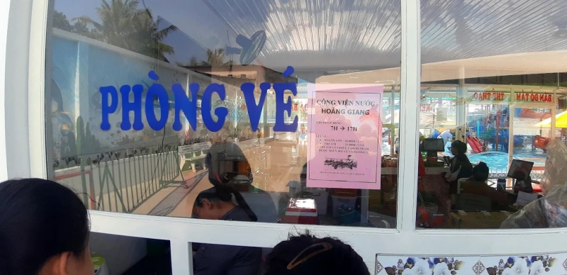 Quầy bán vé Công viên nước Hoàng Giang