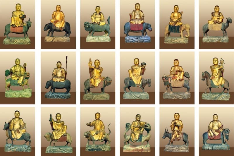 Bộ tượng Thập bát La Hán tại chùa Vĩnh Tràng